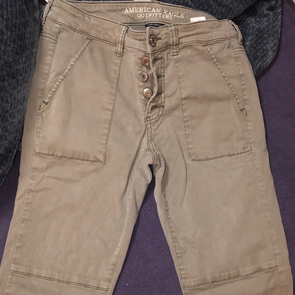 American Eagle Dark green army jeans